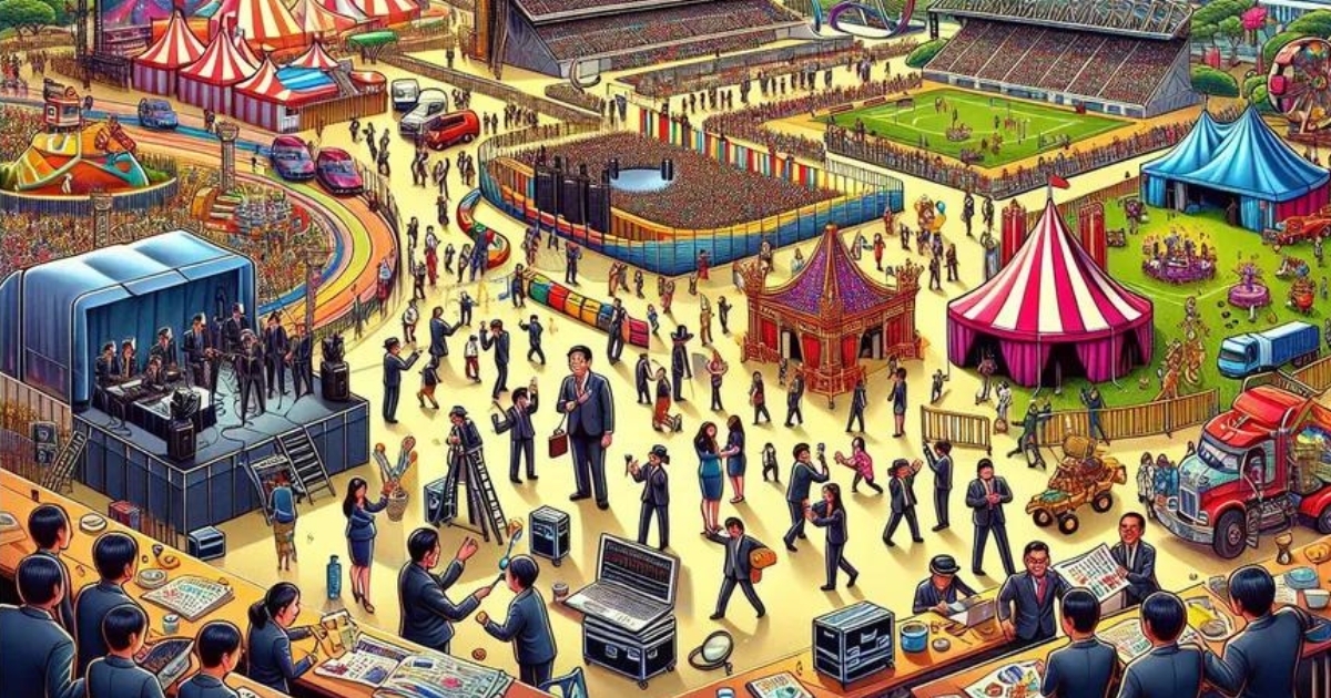 Menetapkan Perniagaan Konsert, Acara Sukan, Pertunjukan Magik di Singapura